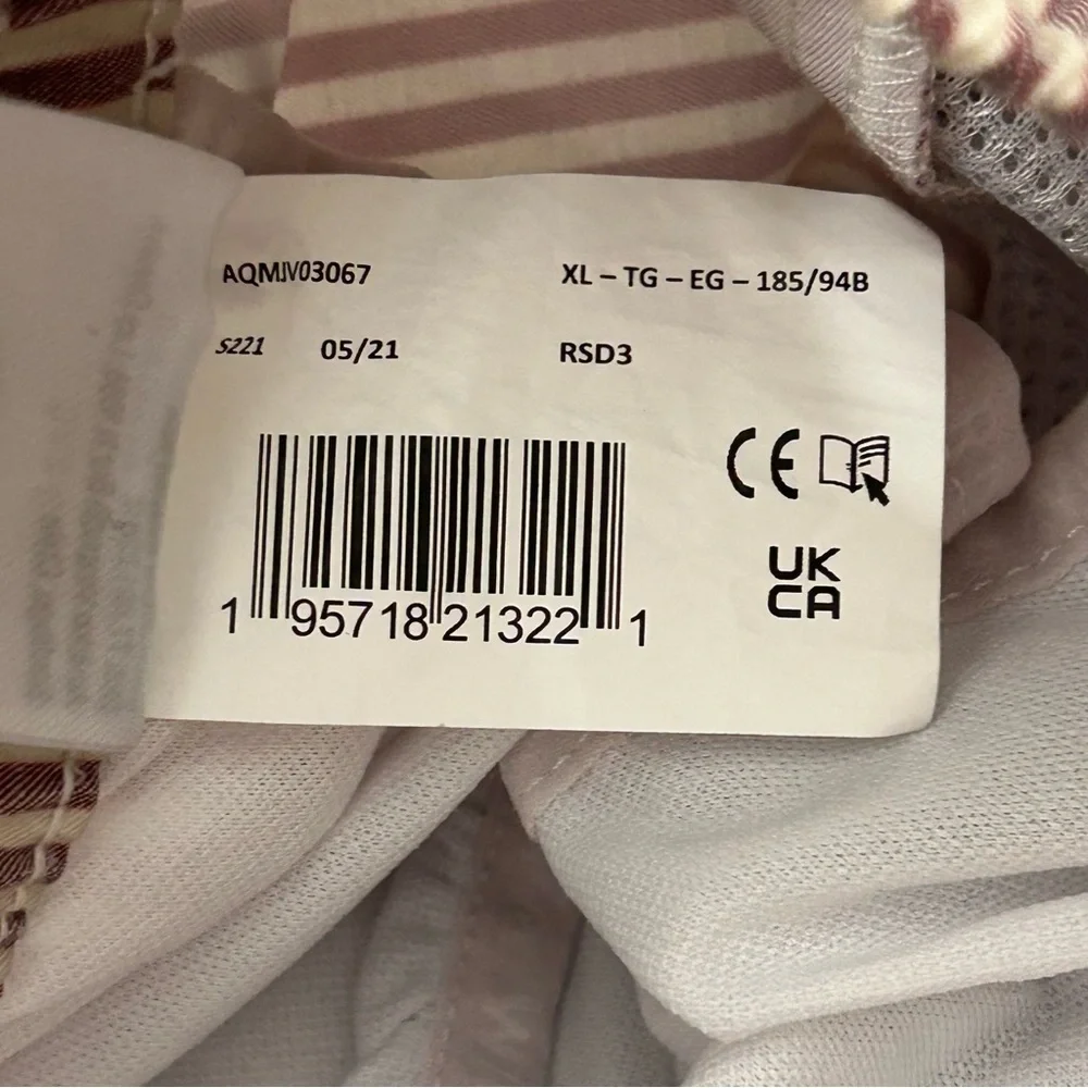 Quiksilver Waterman Collection Burgundy White Striped Swim Trunks Board Short XL